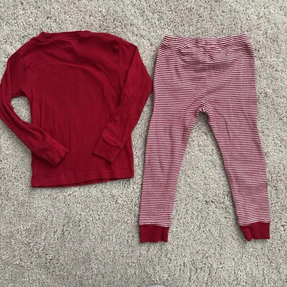 Carters Christmas Ho Ho Ho PAJAMA SET Toddler Size 3T Red White Striped - Picture 5 of 5